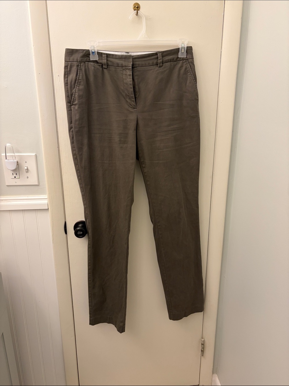 Lands' End Women's Olive Green Straight-Leg Pants